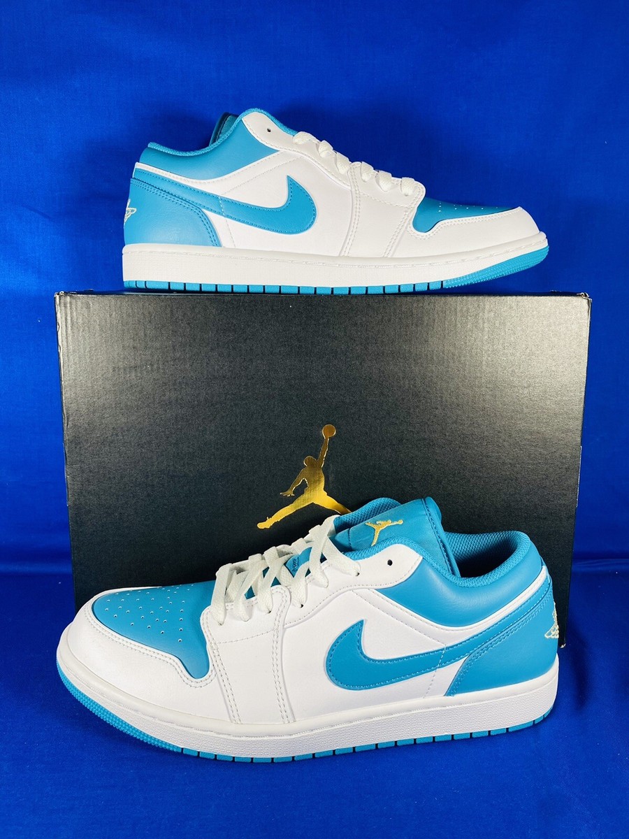 Nike Air Jordan Low Aquatone White Blue Men AJ1 Casual Lifestyle  553558-174