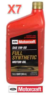7 Quarts Motor Oil OEM FORD MOTORCRAFT Fully Synthetic SAE 5W50