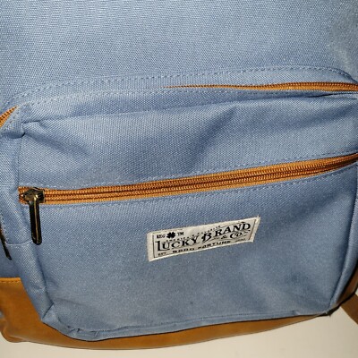 LUCKY BRAND blue Gray Faux Brown Leather Trim Adjustable  display picture 3