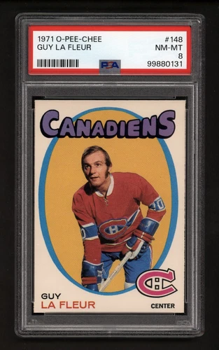 1971 OPC #148 GUY LAFLEUR ROOKIE CARD PSA 8 NEAR MINT-MINT