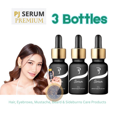 3x PJ Serum Hair Tonic Hair Care Product Eyebrows Mustache Beard Sideburns 15ml