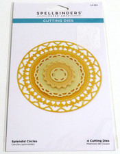 NEW Spellbinders SPLENDID CIRCLES S4-354 4pc Cutting Dies DETAILED DESIGNS