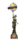 VTG 1970s 1976 Schlitz Beer Back Bar Lady Globe Lighted Sign 45" Tall FREE SHIP