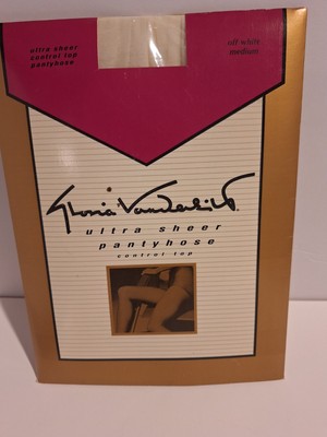 Gloria Vanderbilt Ultra Sheer Control Top Pantyhose Off White Medium