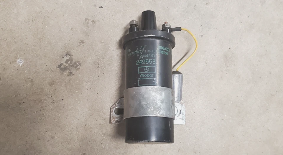 Dodge/Pl;ymouth/Chrysler 340-440 Mopar 1970-80 bobina de encendido con resistencia #2495531 Foto 3 de 4