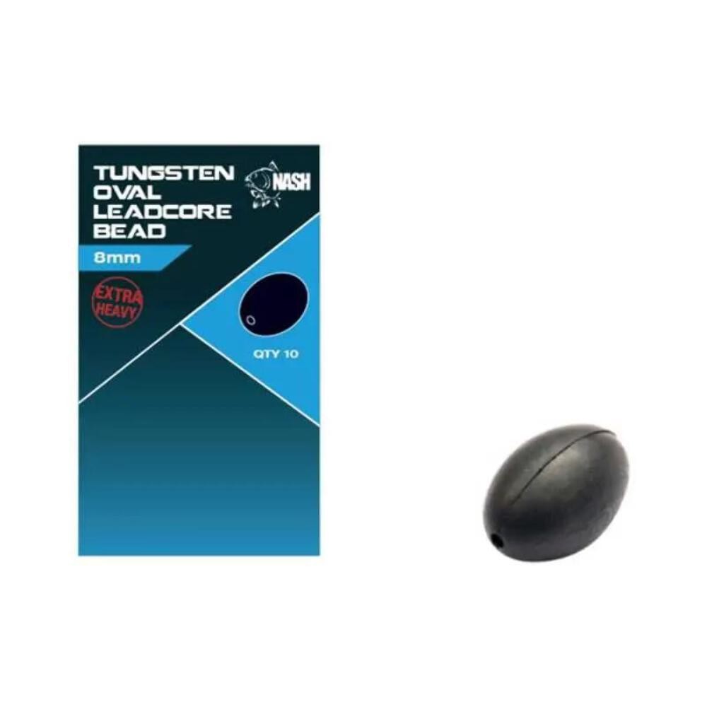 Nash oval lead core bead 8mm