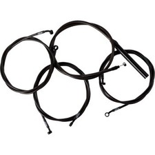 LA Choppers Midnight Complete Brake Line Kit 15-17" Apes 23-26 FLH FLT USA Made