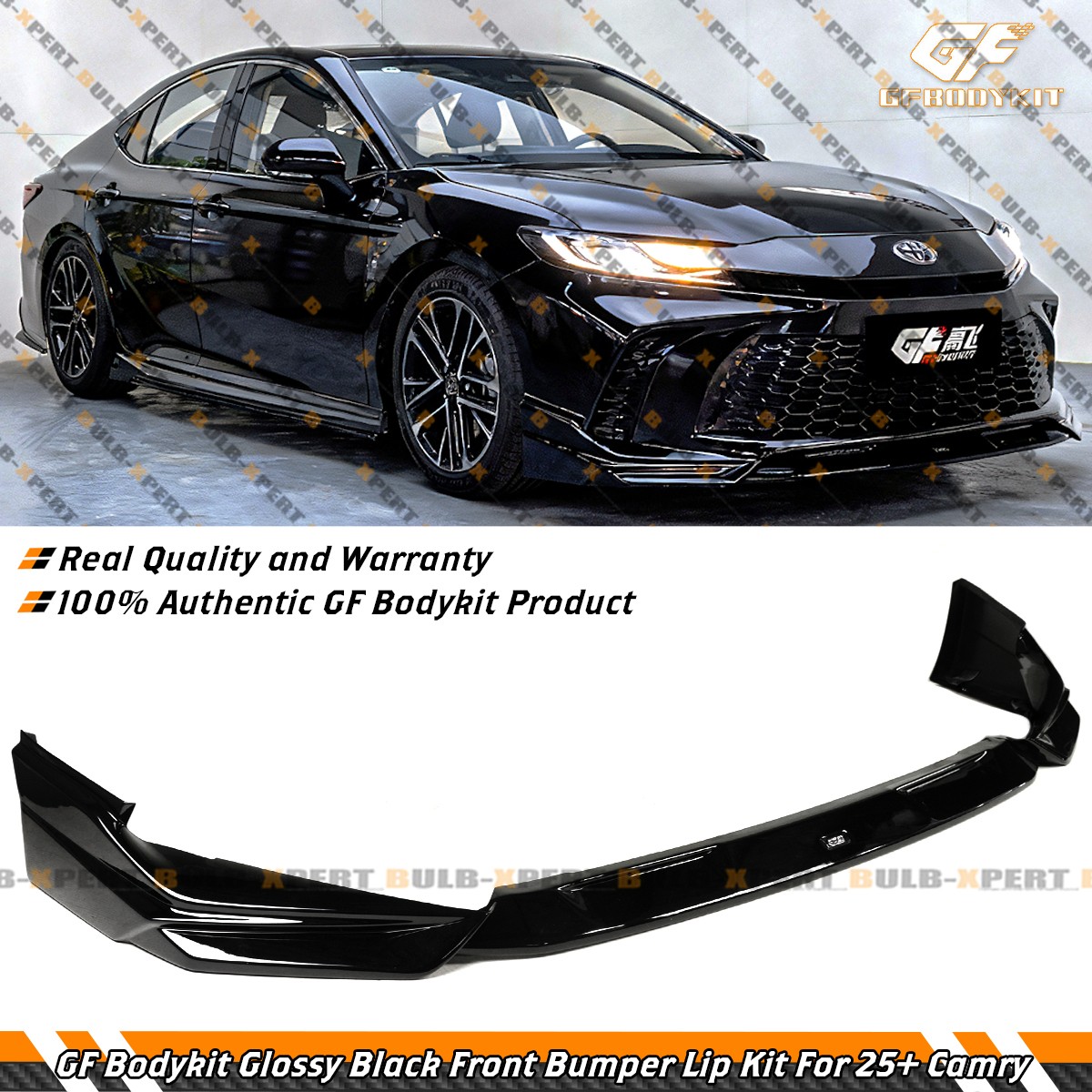 For 2025-26 Toyota Camry SE XSE GF Bodykit Gloss Black Front