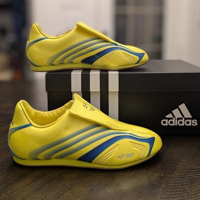 adidas Taekwondo F50 Men s Low Top Sneakers Yellow/Blue Hook & Loop JR6026 2025