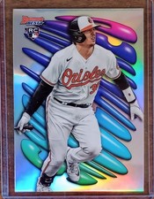 Adley Rutschman 2023 Bowman's Best Shellacked SH-3 Rookie Card RC. rookie card picture