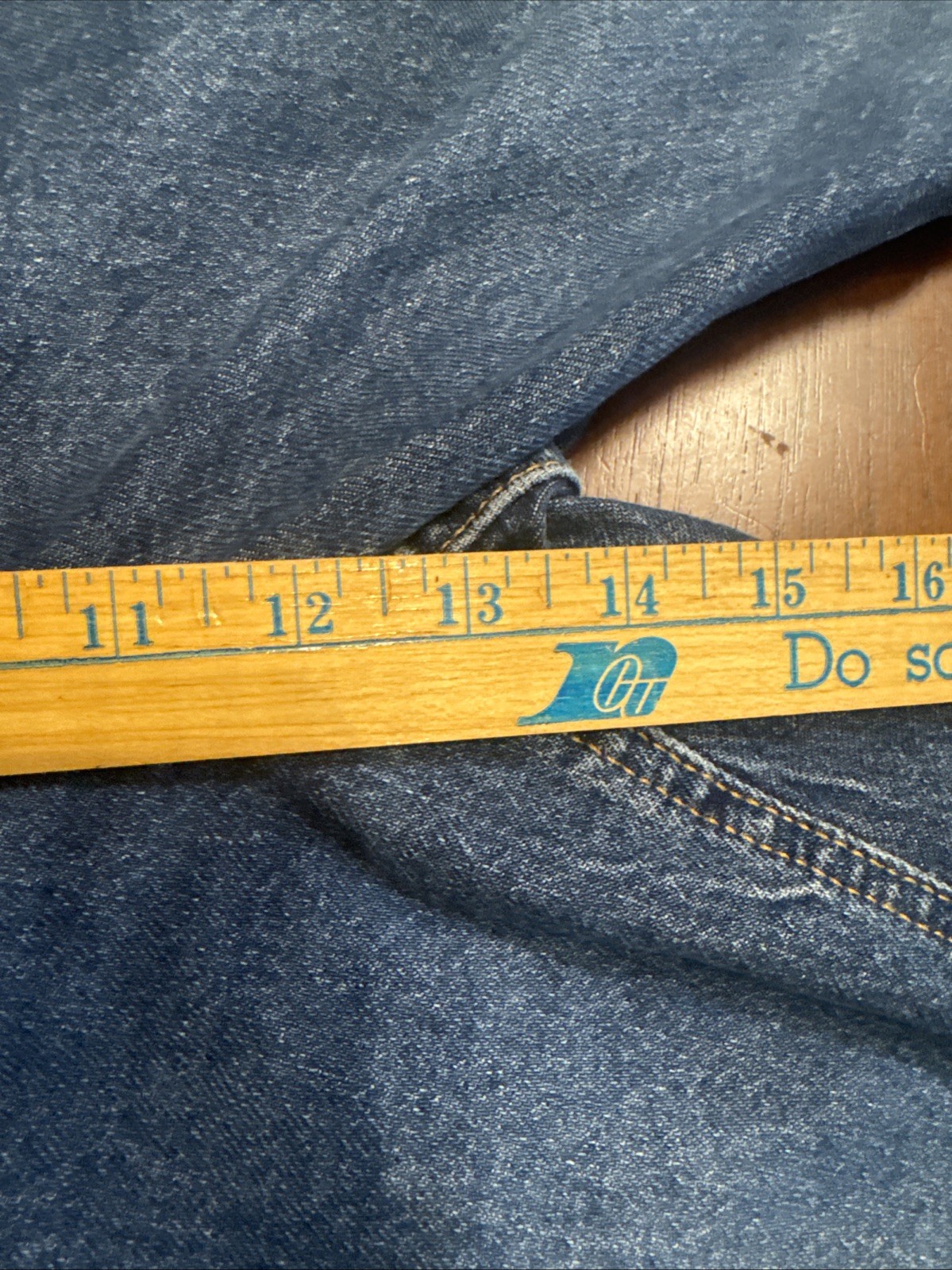 H&M Jeans Womens 4 Dark Wash High Rise Distressed Straight Leg Blue Denim Pants thumbnail 4