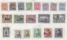 19 Belgium Stamps from Quality Old Antique Album 1915-1921