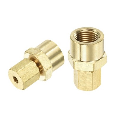 3Pcs 1/8'' Tube OD x 1/8'' NPT Female Brass Compression Tube Fitting Connector