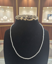 Women's Ladies Girls Silver Diamond Cut Elegance Stainless Steel Necklace