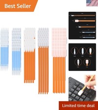 Foam Tip Cleaning Swab Kit 5 Types, 500 Pack Cleanroom Sponge Stick Foam Swab...
