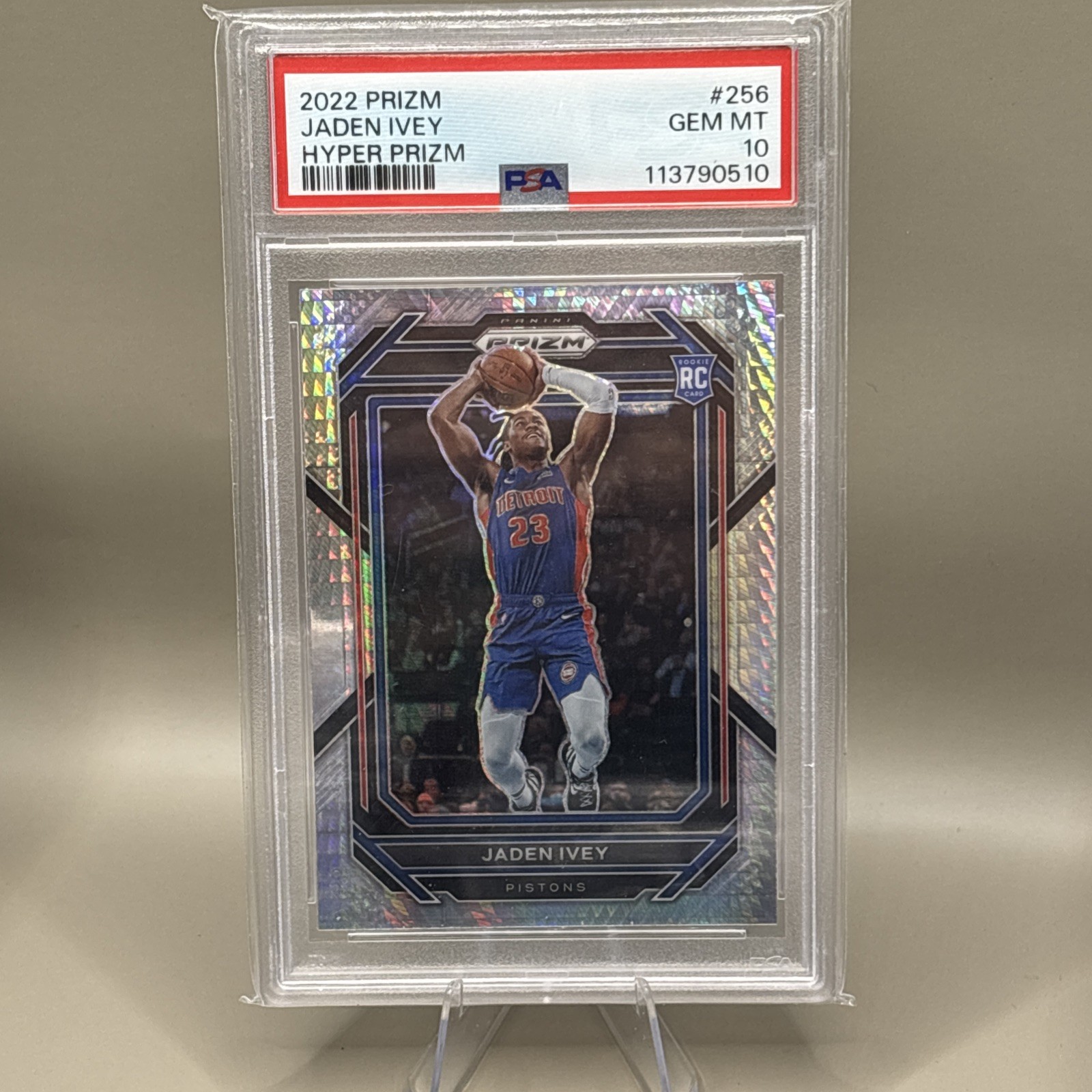 2022-23 Panini Prizm Hyper Prizm Jaden Ivey #256 PSA 10 GEM MT 14t3