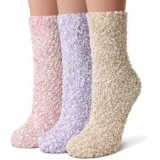 Sockswift Women's Fuzzy Socks Comfy Cozy Fluffy Slipper Winter Warm Sleep Soc...