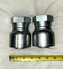 2 Danfoss Aeroquip 1AA24FJ24 Hydraulic Straight Crimp Fittings 1 7/8" -12 Thread
