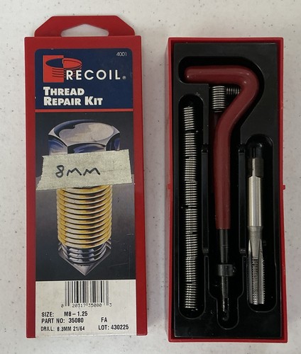 RECOIL 35080, M8-1.25 THREAD REPAIR KIT, FREE SHIPPING