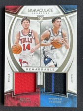Matas Buzelis/Tristan Da Silva 2024-25 Panini Immaculate Dual Patch RC /75