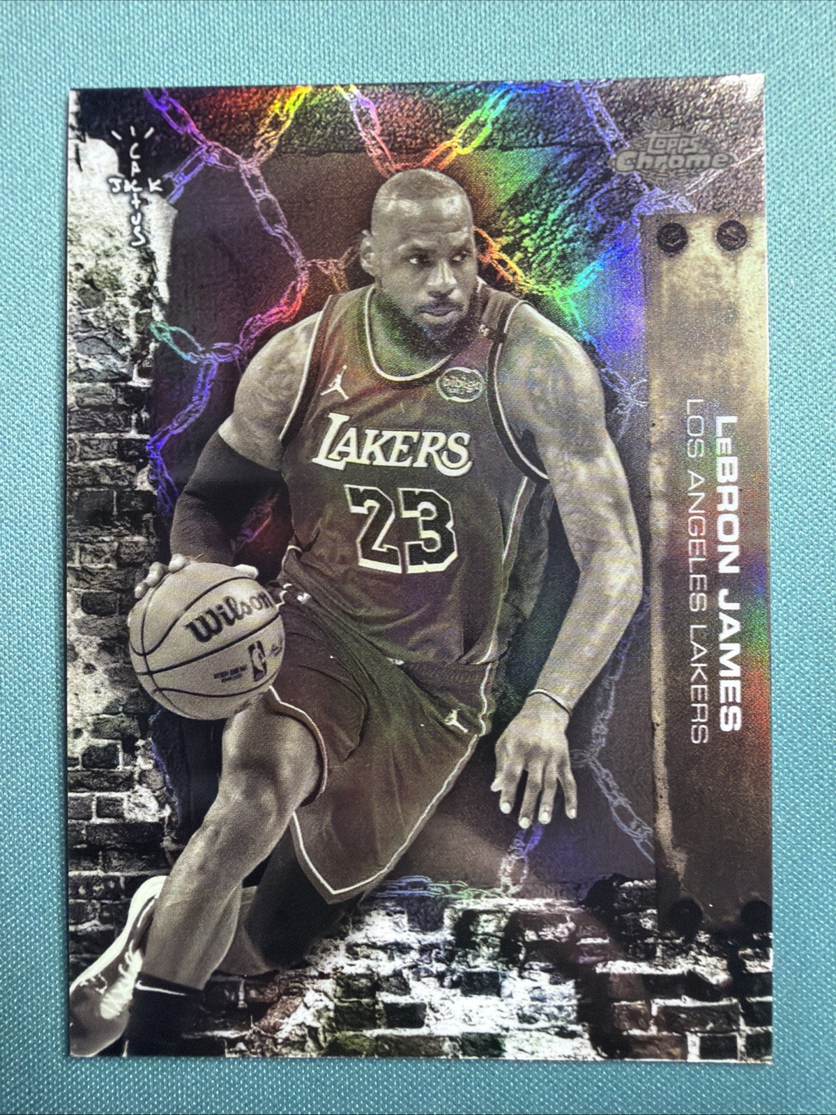 2025-26 Lebron James Topps Chrome Cactus Jack White Refractor #46