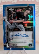 Jake Eder RC 2025 Topps Chrome Blue Refractor Autograph /150 White Sox