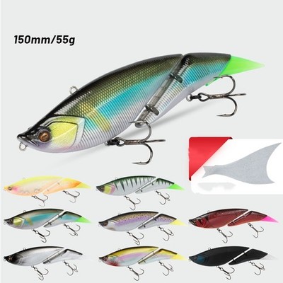Big Game Floating Minnow Fishing Lure 19cm 55g Wobbler 2 Joint SwimBait Predator