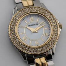 ARMITRON 75/5332TT Two-Tone Quartz Analog Women's Watch Sz. 6 3/4" New Battery