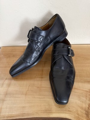 Magnanni Marco II Monk Strap Leather Dress Shoes Mens Size 8 Designer Shoes