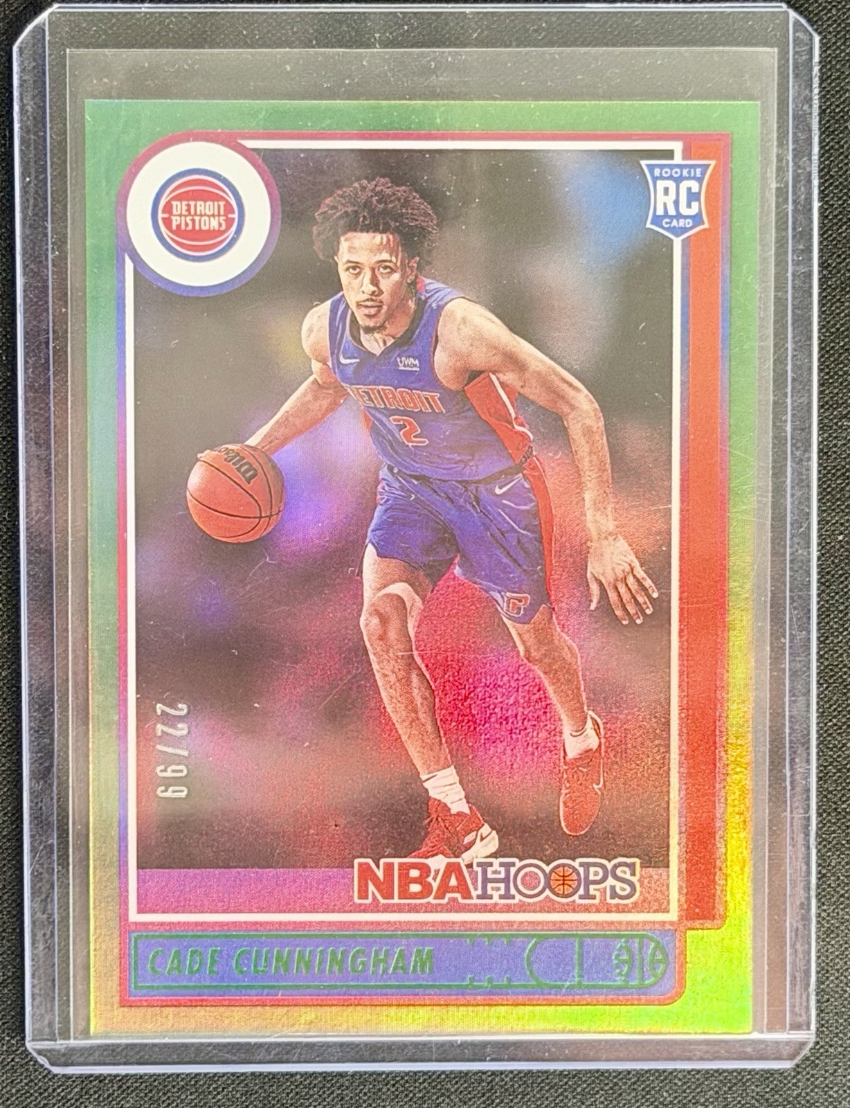 2021-22 Panini NBA Hoops - Rookies Cade Cunningham #201 Green /99 (RC)