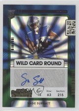 2021 Panini Contenders Rookie Ticket Wild Card Round Sage Surratt #264 Auto d7k. rookie card picture