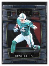 2021 Panini Select Concourse Hunter Long #93 RC Rookie Football Card . rookie card picture