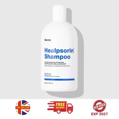 DERMZ LABORATORIES Dermz Therapeutic Psoriasis - Healpsorin Shampoo 500ml - UK Stock
