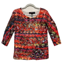 Peck & Peck Multicolor Knit Sweater Top