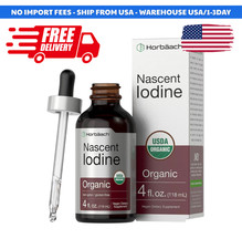 Nascent Iodine 325mcg 4oz Organic Liquid Supplement Non-GMO Gluten Free USA