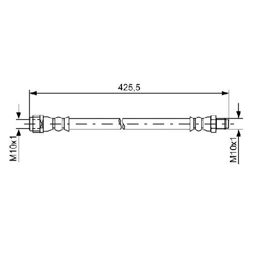 2X Bremsschlauch Vorne FüR Mercedes CLS C218 X218 11 Bis 17 Bosch M276820 Teil-image