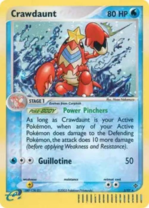 Crawdaunt - 3/97 - Pokemon Ex Dragon Holo Card NM