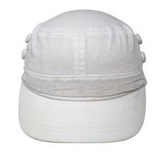 Unbranded Cadet Army Cap White One Size Stretchable Outdoor Blank