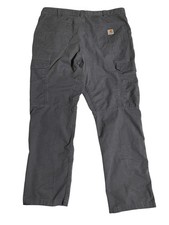 Carhartt Force Cargo Work Pants Grey Relaxed Fit Ripstop Mens Size 38 x 32