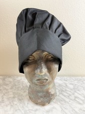 Chef Works Black Polyester Chef Hat Toque Style Restaurant Headwear