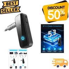 Portable Bluetooth 5.3 Car Adapter: High-Quality Audio Receiver and Transmitter