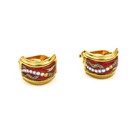 Vintage Hermes Seashell Enamel Narrow Bangle Clip On Earring Lot of 2 #M1543-5 — photo 6