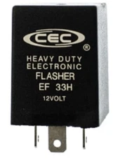 3-Prong Electronic Turn Signal Flasher Relay EF33H, Three Pins Square, 25 Amp