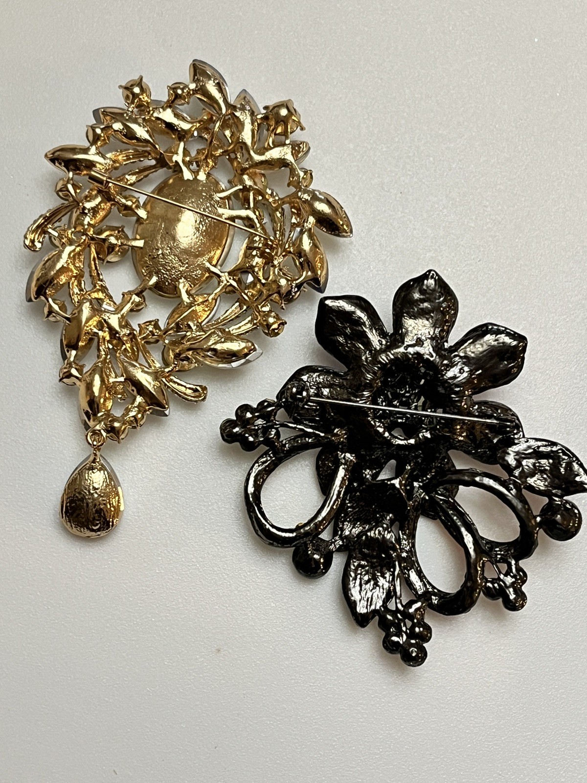 Rhinestone Flower Statement Brooches Dimensional … - image 16