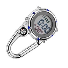 Backpack Clip On Band Carabiner Digital Sports Fob Watch Luminous For Hikers vq