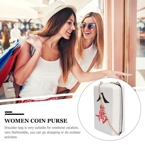 Mahjong Mobile Phone Bag Simple PU Crossbody Bag Mini Coin Purse women purse - Picture 6 of 12