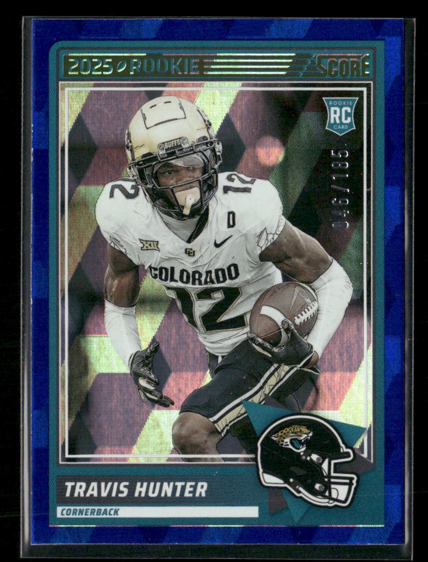 2025 Score #20 Travis Hunter Cubic #/185 Jacksonville Jaguars Rookie