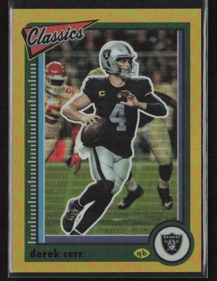 Derek Carr 2022 Panini Classics #57 Premium Edition Timeless Tributes Gold /60