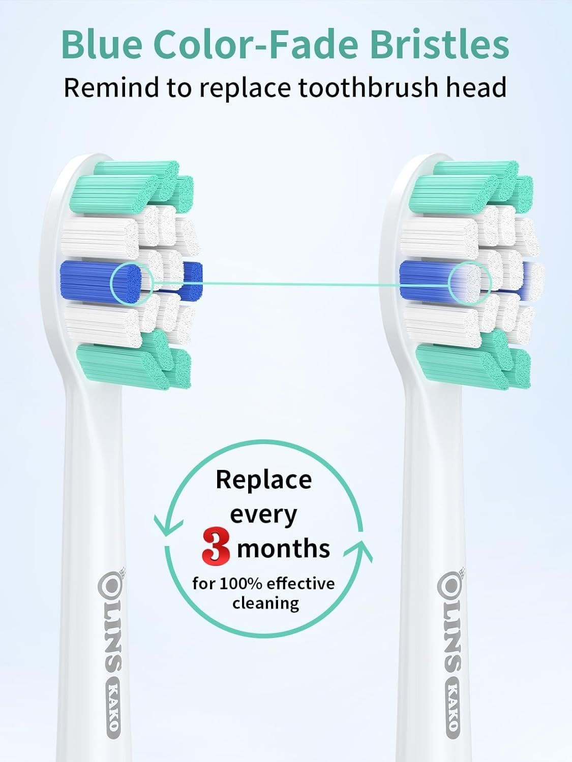 Pack of 8 Philips Sonicare Replacement Brush Heads with  DuPont Bristles