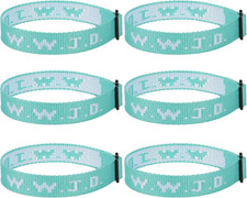 6PCS WWJD Bracelet for Women Men, Christian Gifts Wristbands, WWJD Rubber Bracel